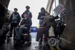 Manchester Disabled People Against Cuts block V.I.P. Tory Party Conference entrance
